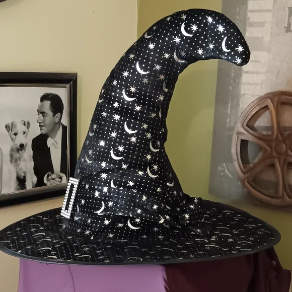 Witch Hat w Silver Moon & Stars (NEW) - Picture 4 of 7